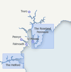 Cottages in Mid Cornwall Map