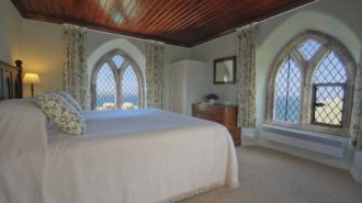 the bed room at Doyden Castle,  Port Isaac,  Cornwall © Mike Henton